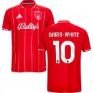 adult & kids Nottingham Forest Soccer Uniform 10 GIBBS-WHITE Jersey 2526 Home Activewear Red Shirt