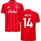 adult & kids Nottingham Forest Soccer Uniform 14 Dan Ndoye Jersey 2526 Home Activewear Red Shirt