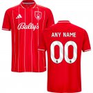 adult & kids Nottingham Forest Soccer Uniform 00 Custom name number Jersey 2526 Home Shirt Red
