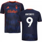 adult & kids Nottingham Forest Soccer Uniform 9 Taiwo Awoniyi Jersey 2526 Third Activewear Navy