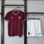 youth West Ham Soccer Uniform suit Blank Jersey set 2526 kids Home Activewear Burgundy Shirt kit