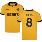adult & kids Wolverhampton Wanderers Soccer Uniform 8 Joao Gomes Jersey 2526 Home Shirt Yellow