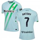 adult unisex Real Betis Soccer Uniform 7 ANTONY Jersey 2526 Away Activewear Teal Shirt