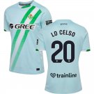 adult unisex Real Betis Soccer Uniform 20 Giovani Lo Celso Jersey 2526 Away Activewear Teal Shirt