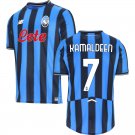 adult unisex Atalanta Soccer Uniform 7 Kamaldeen Sulemana Jersey 2526 Home Activewear Blue Shirt