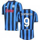 adult unisex Atalanta Soccer Uniform 9 Gianluca Scamacca Jersey 2526 Home Activewear Blue Shirt