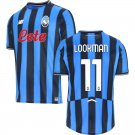 adult unisex Atalanta Soccer Uniform 11 Ademola Lookman Jersey 2526 Home Activewear Blue Shirt