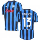 adult unisex Atalanta Soccer Uniform 13 EDERSON Jersey 2526 Home Activewear Blue Shirt