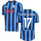 adult unisex Atalanta Soccer Uniform 17 Charles De Ketelaere Jersey 2526 Home Activewear Blue Shirt