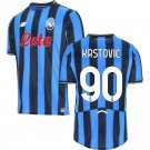 adult unisex Atalanta Soccer Uniform 90 Nikola Krstovic Jersey 2526 Home Activewear Blue Shirt