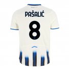 adult & kids Atalanta Soccer Uniform 8 Mario Pasalic Jersey 2526 Away Activewear White Shirt
