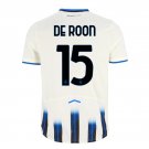 adult & kids Atalanta Soccer Uniform 15 Marten de Roon Jersey 2526 Away Activewear White Shirt