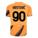 adult & kids Atalanta Soccer Uniform 90 Nikola Krstovic Jersey 2526 Third Activewear Orange Shirt