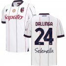 adult & kids Bologna Soccer Uniform 24 Thijs Dallinga Jersey 2526 Away Activewear White Shirt