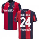 adult & kids Bologna Soccer Uniform 24 Thijs Dallinga Jersey 2526 Home Activewear Navy Shirt