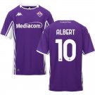 adult unisex Fiorentina Soccer Uniform 10 Albert Gudmundsson Jersey 2526 Home Activewear Purple