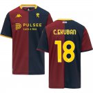 adult unisex Genoa Soccer Uniform 18 C.EKUBAN Jersey 2526 Home Activewear Navy/Red Shirt