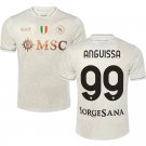 adult & kids Napoli Soccer Uniform 99 Frank Anguissa Jersey 2526 Away Activewear White Shirt