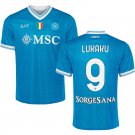 adult & kids Napoli Soccer Uniform 9 Romelu Lukaku Jersey 2526 Home Activewear Blue Shirt