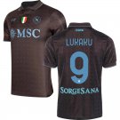 adult & kids Napoli Soccer Uniform 9 Romelu Lukaku Jersey 2526 Third Activewear Black Shirt