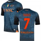 adult unisex Napoli Soccer Uniform 7 David Neres Jersey 2526 Halloween Activewear Dark Blue Shirt