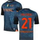 adult unisex Napoli Soccer Uniform 21 Matteo Politano Jersey 2526 Halloween Activewear Dark Blue