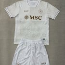 adult & kids Napoli Soccer Uniform suit Blank Jersey set 2526 Away Activewear White Shirt kit