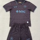 adult & kids Napoli Soccer Uniform suit Blank Jersey set 2526 Third Activewear Black Shirt kit