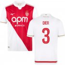 adult & kids Monaco Soccer Uniform 3 Eric Dier Jersey 2526 Home Activewear White Shirt