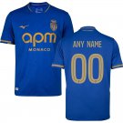 adult & kids Monaco Soccer Uniform 00 Custom name number Jersey 2526 Away Activewear Blue Shirt