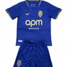 adult & kids Monaco Soccer Uniform suit Blank Jersey set 2526 Away Activewear Blue Shirt kit