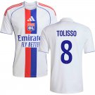 adult & kids Olympique Lyon Soccer Uniform 8 Corentin Tolisso Jersey 2526 Home Activewear White