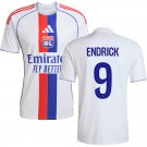 adult & kids Olympique Lyon Soccer Uniform 9 ENDRICK Jersey 2526 Home Activewear White Shirt