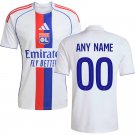 adult & kids Olympique Lyon Soccer Uniform 00 Custom name number Jersey 2526 Home Shirt White