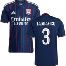 adult & kids Olympique Lyon Soccer Uniform 3 TAGLIAFICO Jersey 2526 Away Activewear Navy Shirt