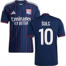 adult & kids Olympique Lyon Soccer Uniform 10 Pavel Sulc Jersey 2526 Away Activewear Navy Shirt