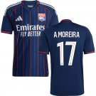 adult & kids Olympique Lyon Soccer Uniform 17 Afonso Moreira Jersey 2526 Away Activewear Navy Shirt