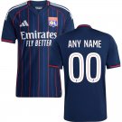 adult & kids Olympique Lyon Soccer Uniform 00 Custom name number Jersey 2526 Away Activewear Navy