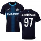 adult & kids Olympique Marseille Soccer Uniform 97 Emerick Aubameyang Jersey 2526 Away Shirt Navy