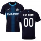 adult & kids Olympique Marseille Soccer Uniform 00 Custom name number Jersey 2526 Away Shirt Navy