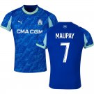 adult & kids Olympique Marseille Soccer Uniform 7 Neal Maupay Jersey 2526 Third Activewear Blue