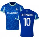adult & kids Olympique Marseille Soccer Uniform 10 Mason Greenwood Jersey 2526 Third Activewear Blue