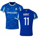 adult & kids Olympique Marseille Soccer Uniform 11 Amine Harit Jersey 2526 Third Activewear Blue