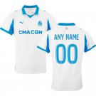 adult & kids Olympique Marseille Soccer Uniform 00 Custom name number Jersey 2526 Home Shirt White