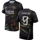 adult & kids Paris Saint-Germain Soccer Uniform 9 Goncalo Ramos Jersey 2526 Night Edition Black