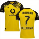 adult & kids Borussia Dortmund Soccer Uniform 7 Jobe Bellingham Jersey 2526 Home Activewear Yellow