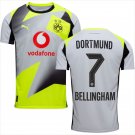 adult & kids Borussia Dortmund Soccer Uniform 7 Jobe Bellingham Jersey 2526 Away Activewear Grey