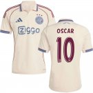 adult & kids Ajax Soccer Uniform 10 Oscar Gloukh Jersey 2526 Third Activewear Beige Shirt