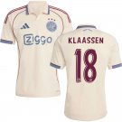 adult & kids Ajax Soccer Uniform 18 Davy Klaassen Jersey 2526 Third Activewear Beige Shirt