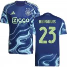 adult & kids Ajax Soccer Uniform 23 Steven Berghuis Jersey 2526 Away Activewear Blue Shirt